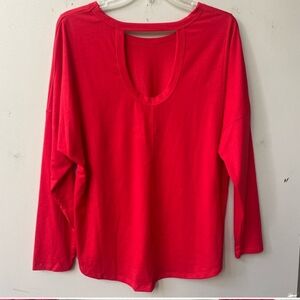 Red Long Sleeve Women's Top This All In Motion long sleeve top is perfect